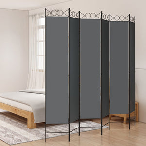 Galleria Design 6-Panel Room Divider Anthracite 240x220 cm Fabric