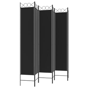 Galleria Design 6-Panel Room Divider Black 240x220 cm Fabric