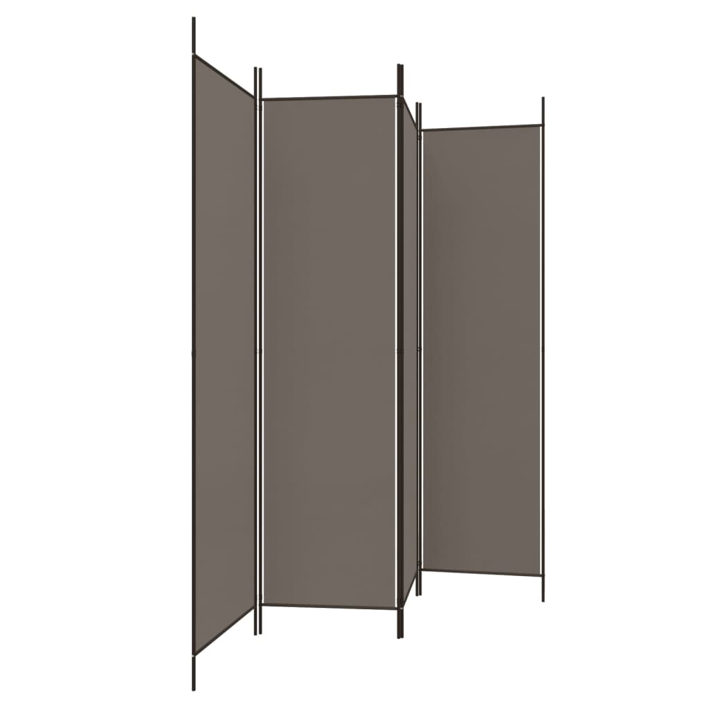 Galleria Design 4-Panel Room Divider Anthracite 200x220 cm Fabric