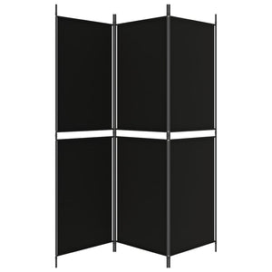 Galleria Design 3-Panel Room Divider Black 150x180 cm Fabric