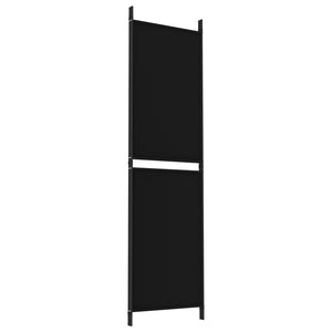 Galleria Design 3-Panel Room Divider Black 150x180 cm Fabric