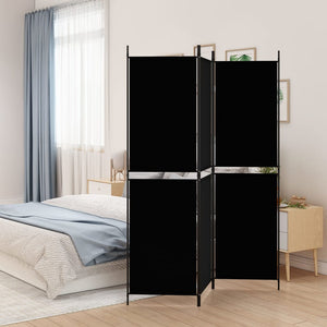 Galleria Design 3-Panel Room Divider Black 150x180 cm Fabric