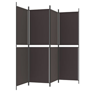 Galleria Design 4-Panel Room Divider Brown 200x180 cm Fabric