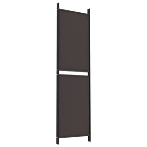 Galleria Design 4-Panel Room Divider Brown 200x180 cm Fabric