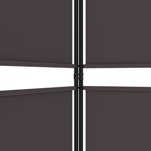 Galleria Design 4-Panel Room Divider Brown 200x180 cm Fabric