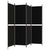 Galleria Design 4-Panel Room Divider Black 200x180 cm Fabric