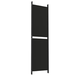 Galleria Design 4-Panel Room Divider Black 200x180 cm Fabric