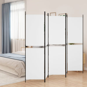 Galleria Design 5-Panel Room Divider White 250x180 cm Fabric