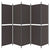 Galleria Design 5-Panel Room Divider Brown 250x180 cm Fabric