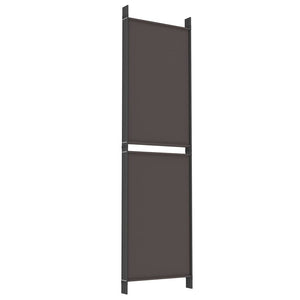 Galleria Design 5-Panel Room Divider Brown 250x180 cm Fabric