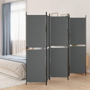 Galleria Design 5-Panel Room Divider Anthracite 250x180 cm Fabric