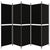 Galleria Design 5-Panel Room Divider Black 250x180 cm Fabric