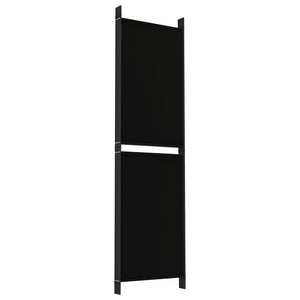 Galleria Design 5-Panel Room Divider Black 250x180 cm Fabric