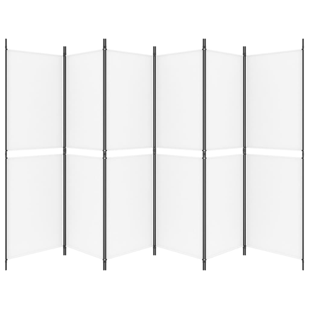 Galleria Design 6-Panel Room Divider White 300x180 cm Fabric