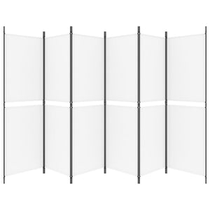 Galleria Design 6-Panel Room Divider White 300x180 cm Fabric