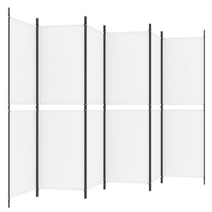 Galleria Design 6-Panel Room Divider White 300x180 cm Fabric