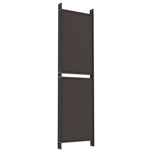 Galleria Design 6-Panel Room Divider Brown 300x180 cm Fabric