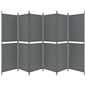 Galleria Design 6-Panel Room Divider Anthracite 300x180 cm Fabric