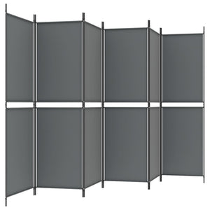 Galleria Design 6-Panel Room Divider Anthracite 300x180 cm Fabric