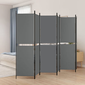 Galleria Design 6-Panel Room Divider Anthracite 300x180 cm Fabric