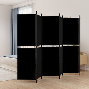 Galleria Design 6-Panel Room Divider Black 300x180 cm Fabric