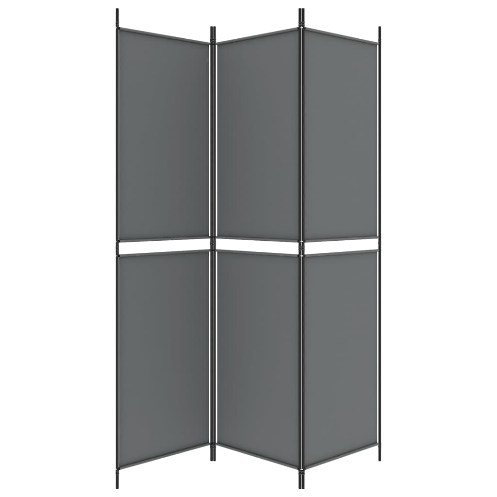 Galleria Design 3-Panel Room Divider Anthracite 150x200 cm Fabric