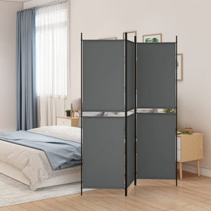 Galleria Design 3-Panel Room Divider Anthracite 150x200 cm Fabric