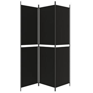 Galleria Design 3-Panel Room Divider Black 150x200 cm Fabric