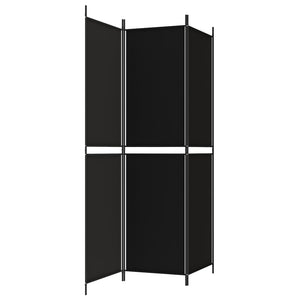 Galleria Design 3-Panel Room Divider Black 150x200 cm Fabric