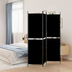 Galleria Design 3-Panel Room Divider Black 150x200 cm Fabric