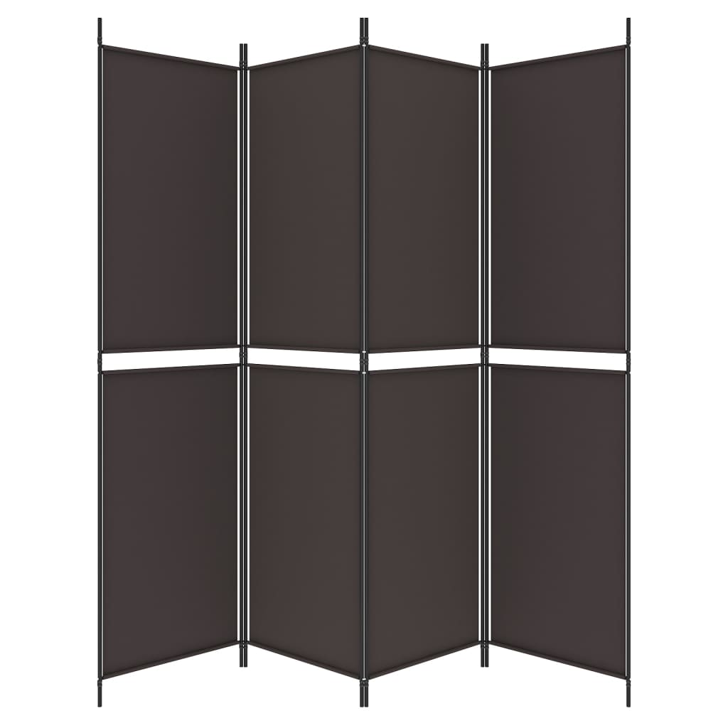 Galleria Design 4-Panel Room Divider Brown 200x200 cm Fabric