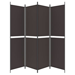 Galleria Design 4-Panel Room Divider Brown 200x200 cm Fabric