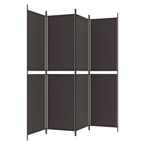 Galleria Design 4-Panel Room Divider Brown 200x200 cm Fabric