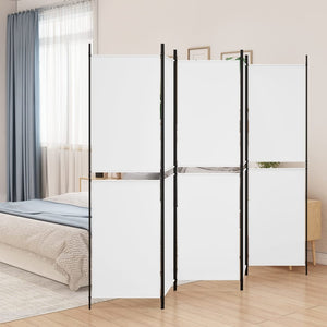 Galleria Design 5-Panel Room Divider White 250x200 cm Fabric