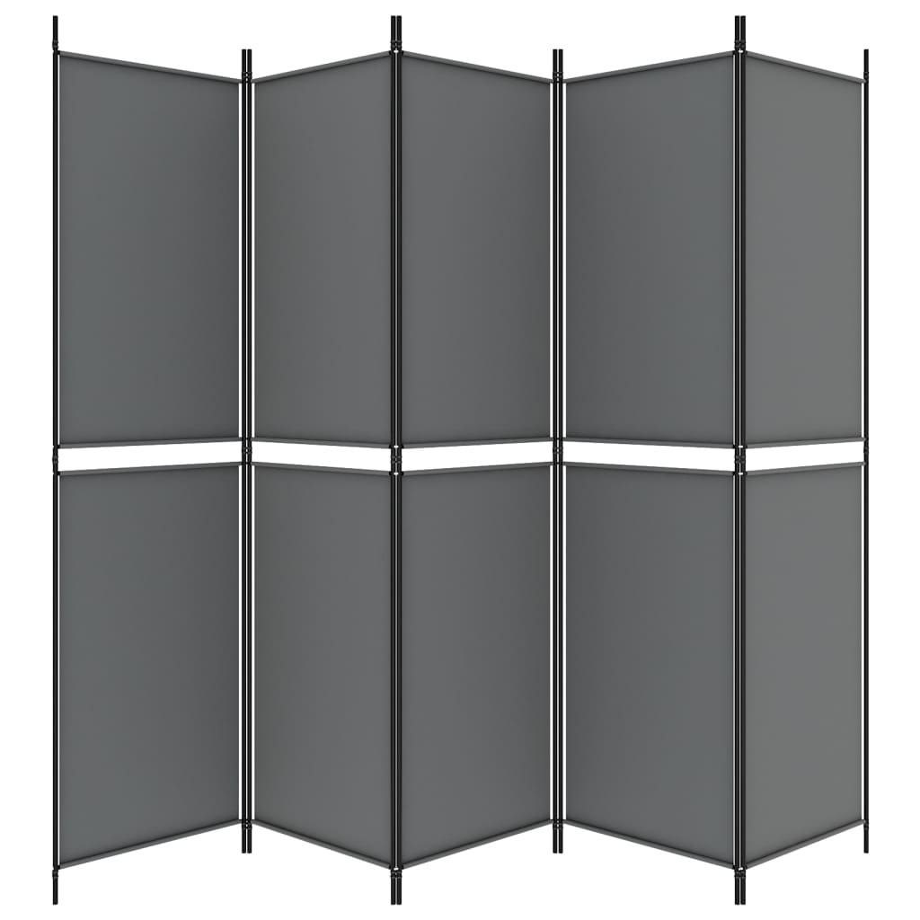 Galleria Design 5-Panel Room Divider Anthracite 250x200 cm Fabric