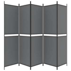 Galleria Design 5-Panel Room Divider Anthracite 250x200 cm Fabric