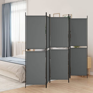 Galleria Design 5-Panel Room Divider Anthracite 250x200 cm Fabric