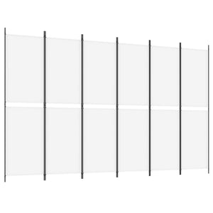 Galleria Design 6-Panel Room Divider White 300x200 cm Fabric