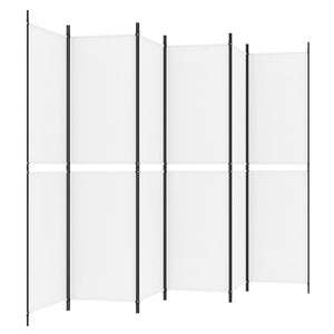 Galleria Design 6-Panel Room Divider White 300x200 cm Fabric