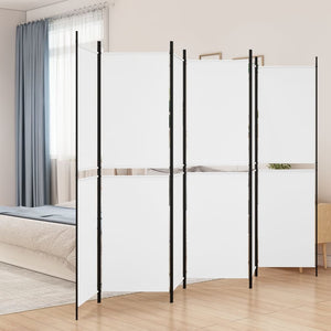 Galleria Design 6-Panel Room Divider White 300x200 cm Fabric