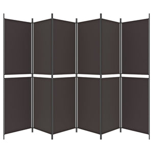 Galleria Design 6-Panel Room Divider Brown 300x200 cm Fabric