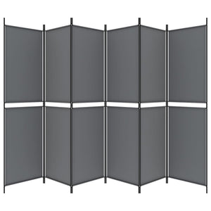 Galleria Design 6-Panel Room Divider Anthracite 300x200 cm Fabric