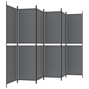 Galleria Design 6-Panel Room Divider Anthracite 300x200 cm Fabric