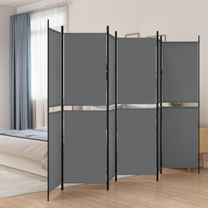 Galleria Design 6-Panel Room Divider Anthracite 300x200 cm Fabric