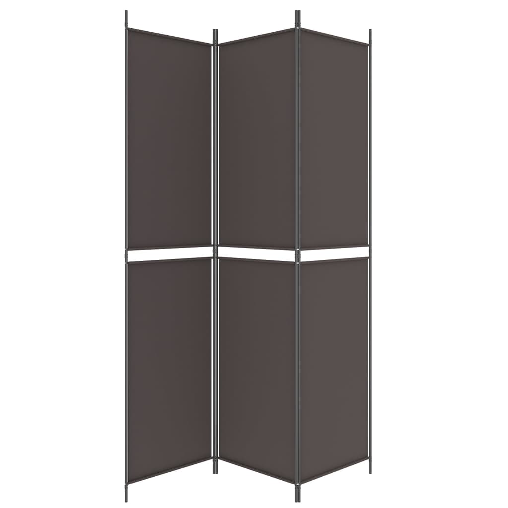 Galleria Design 3-Panel Room Divider Brown 150x220 cm Fabric