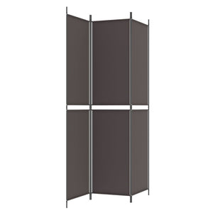 Galleria Design 3-Panel Room Divider Brown 150x220 cm Fabric