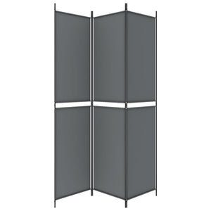 Galleria Design 3-Panel Room Divider Anthracite 150x220 cm Fabric