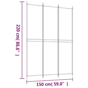 Galleria Design 3-Panel Room Divider Anthracite 150x220 cm Fabric