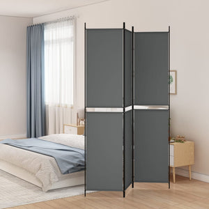 Galleria Design 3-Panel Room Divider Anthracite 150x220 cm Fabric