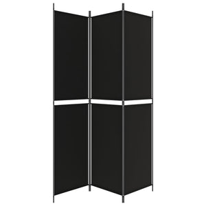 Galleria Design 3-Panel Room Divider Black 150x220 cm Fabric